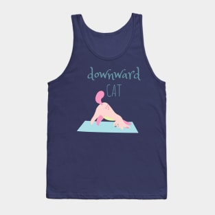 Cute Cat doing Yoga - Downward facing cat Tank Top